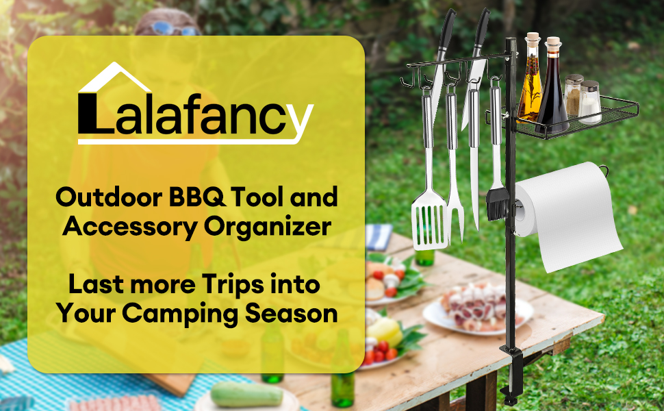 Caddy Grill Organizer, 3in1 Grill BBQ Caddy with Outdoor Towel Holder, BBQ