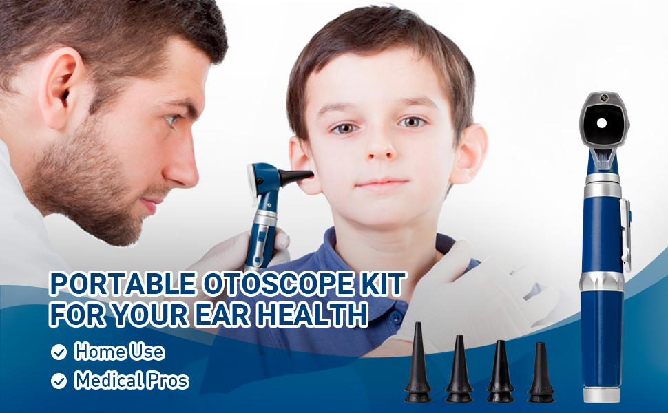 Scian Otoscope Ear Scope with Light, Fiber Optic Otoscopes with Hard