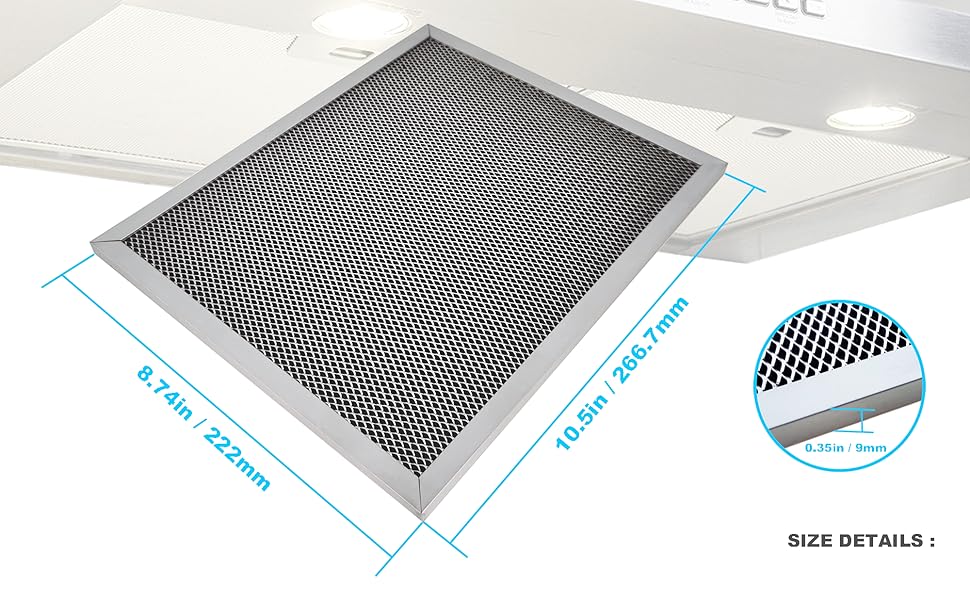 HR Huare Technology 97007696 Charcoal Range Hood Filter