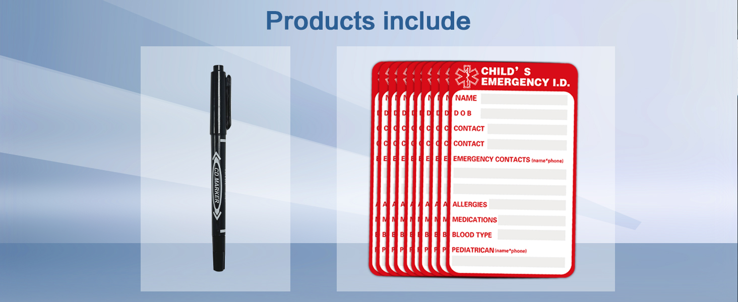 Car medical information sticker
