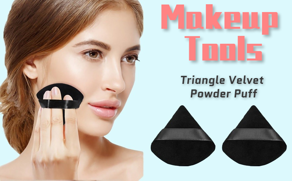 Powder Puff,Triangle powder puff 8 Pieces Pure Cotton Makeup Powder
