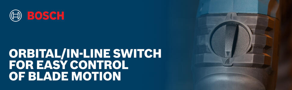 orbital in line switch for easy control of blade motion