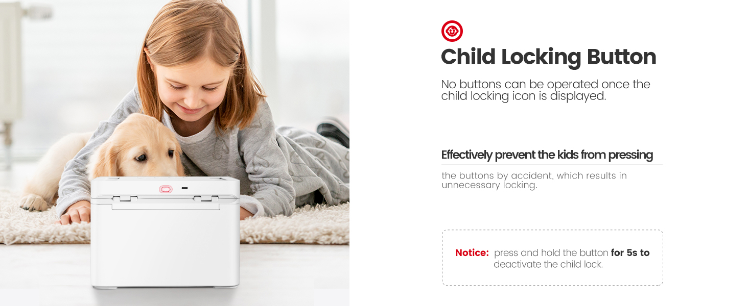 Vaydeer Metal Timed Lock Box, Timer Lock Box with Child Lock and LED