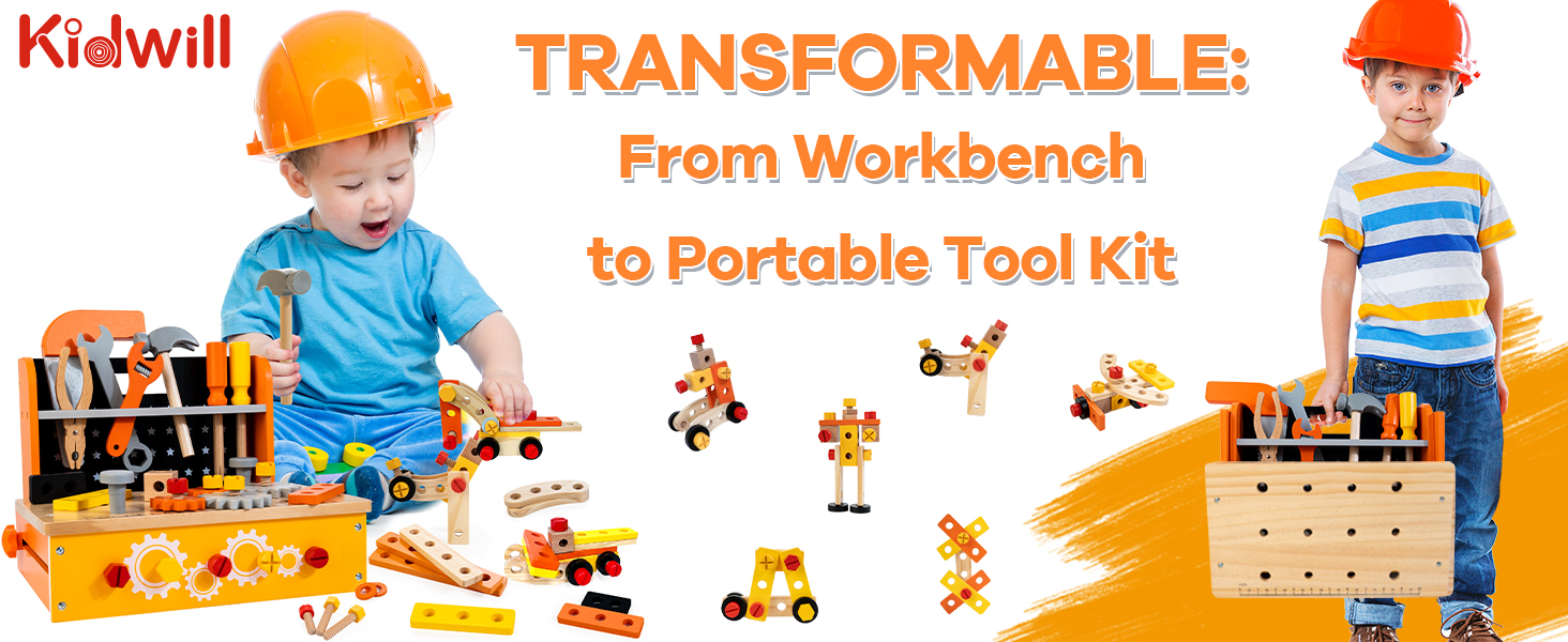 wooden tool set for kids