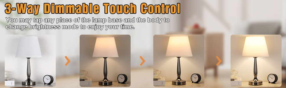 Touch Table Lamp with USB