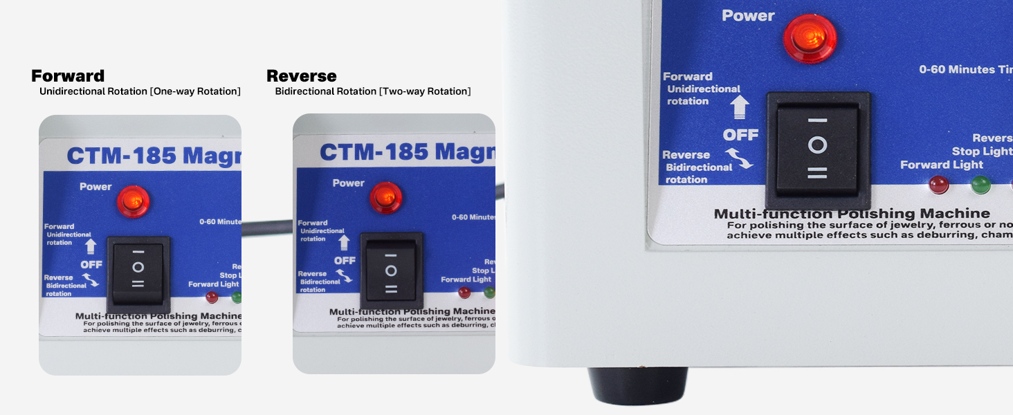 CTISMICE 500W Tumbler with 400g Polishing Media