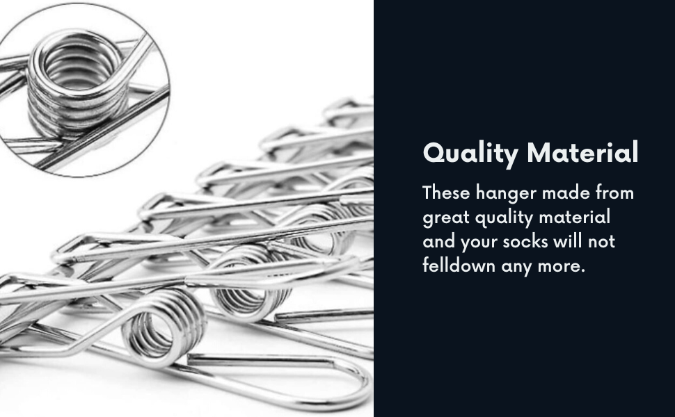 BARGAIN FACTORY Metal Sock Hanger, Stainless Steel Heavy Duty Drying