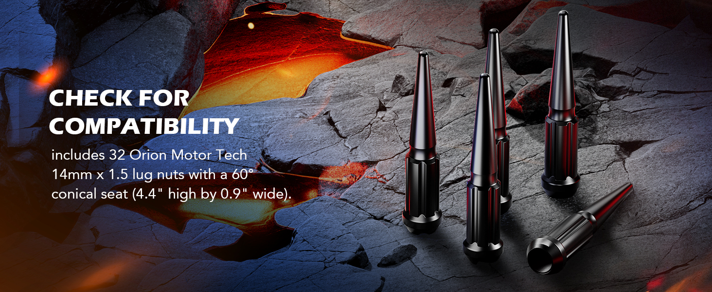 M14x1.5 Spike Lug Nuts