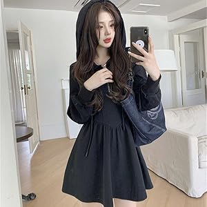 Amazon.co.jp: [YONGO] パーカー ワンピース レディース
