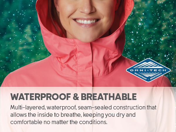 Waterproof and breathable jacket with Omni-tech