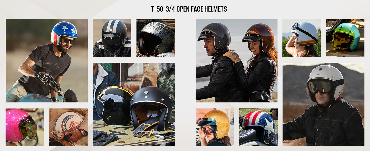 TORC T5020PCH23 unisexadult openface style T50 Route 66 3