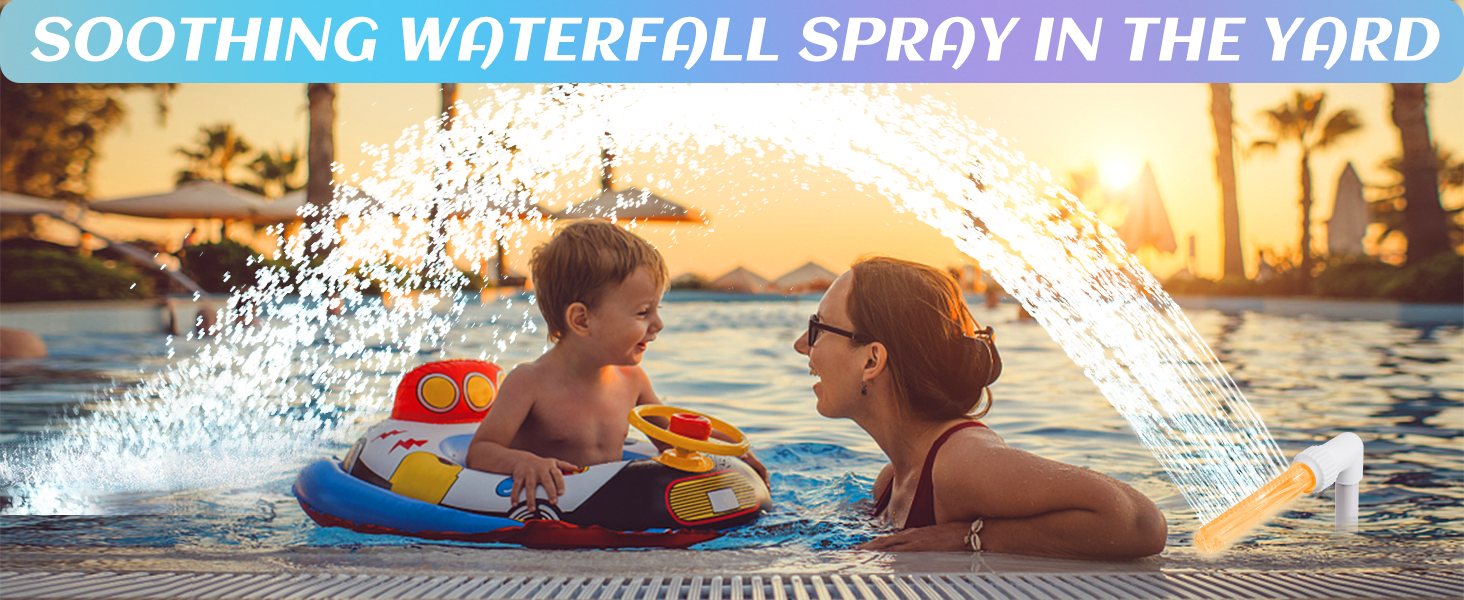 pool waterfall for in-ground pool