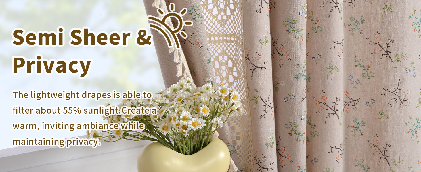 floral curtains