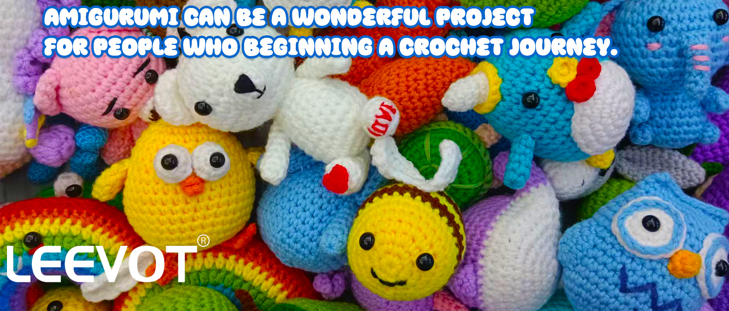 Amazon.com: LEEVOT Crochet Kit for Beginners Adults and Kids, Crochet ...