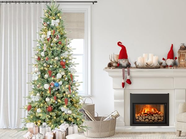 prelit christmas tree 7.5 ft