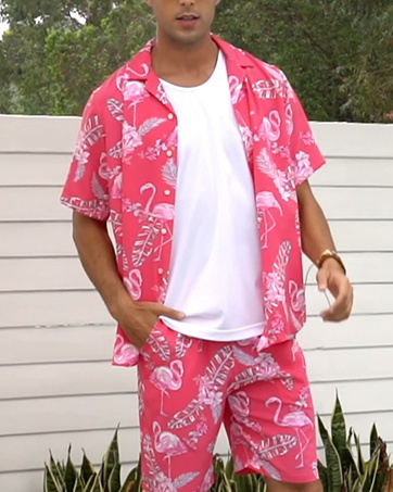 Kurzarm-Hawaiihemd für Herren