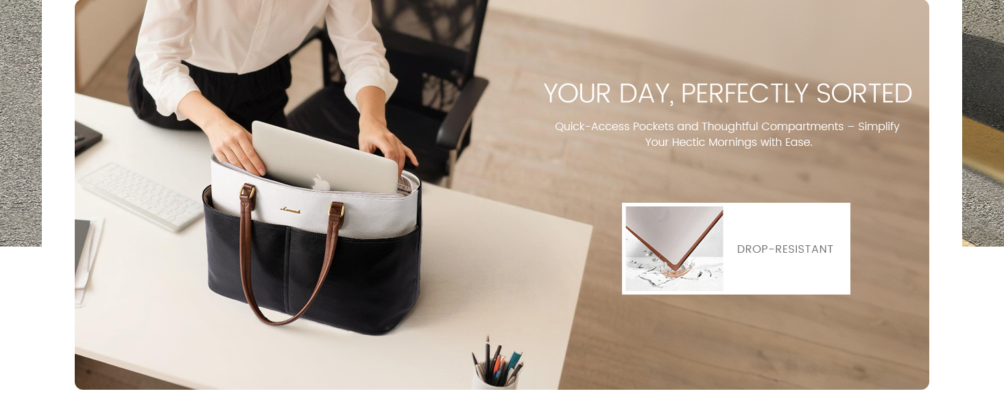 Laptop Tote Bag for Women, 15.6 inch Laptop Work Bags for Teacher/Nurse