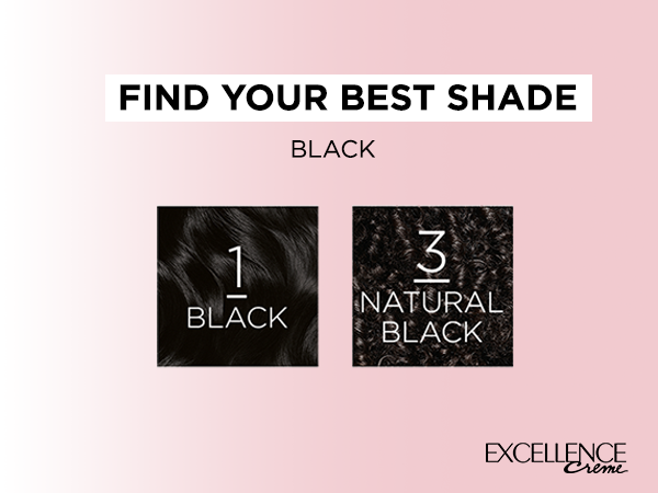 Shade 1: Black, Shade 3: Natural Black