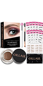 eyebrow stamp stencil kit
