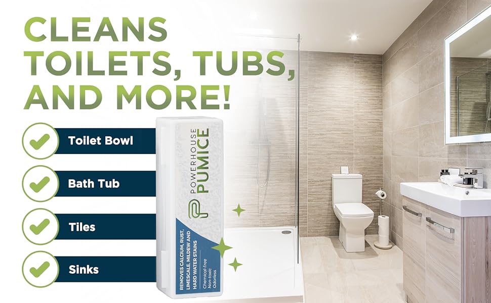 CLEANS TOILETS, TUBS, AND MORE!