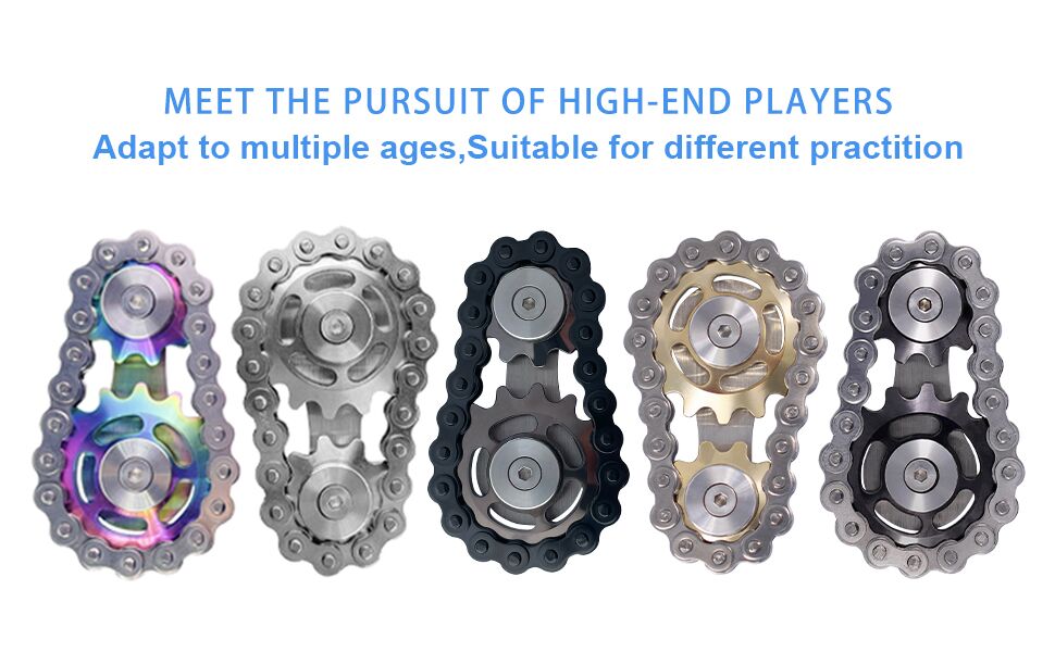 ILYMB Chain Gear Fidget Spinner, Metal Sprocket Chain