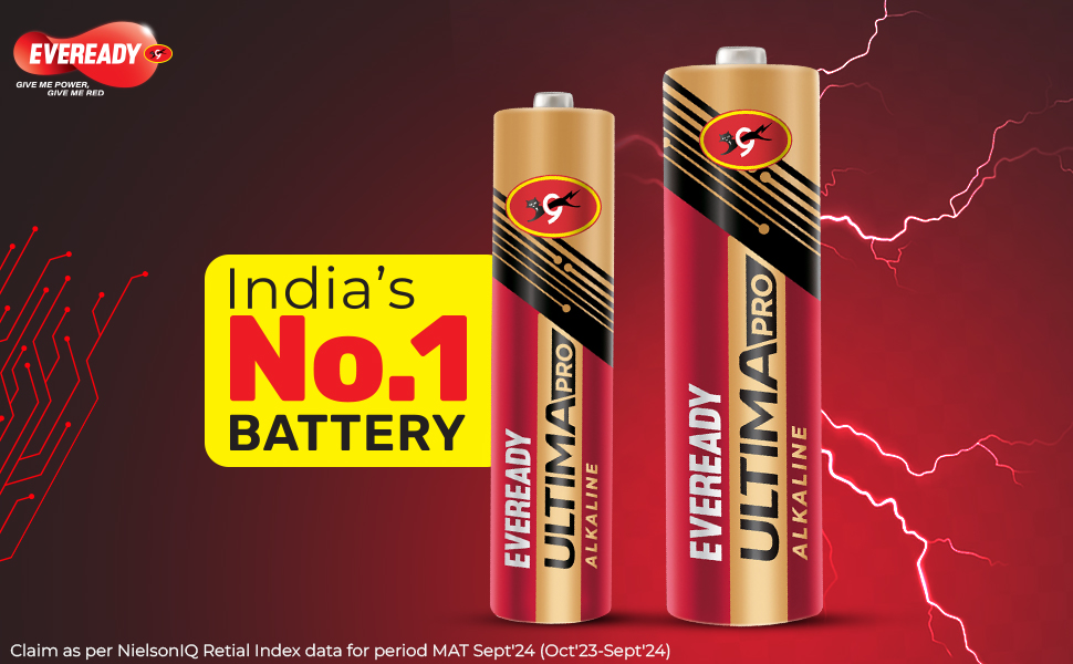 Eveready Ultima Pro Alkaline AA Battery Pack of 12 1.5 Volt 800