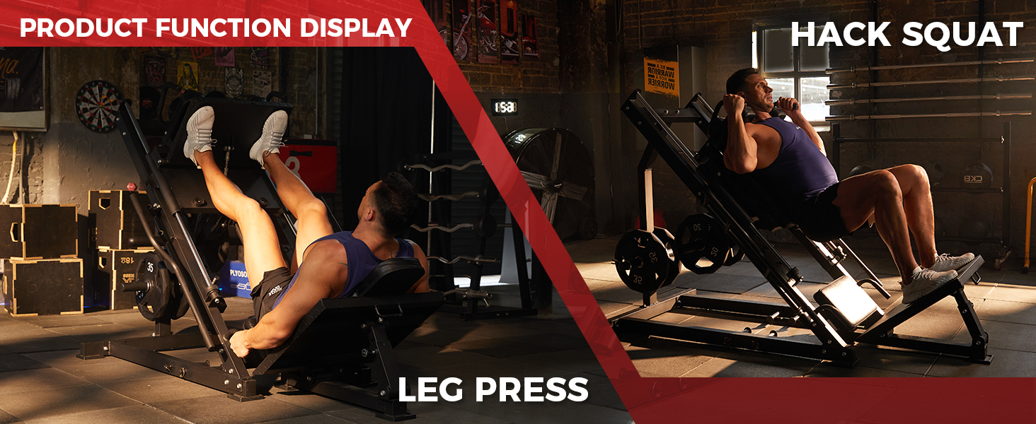 2 in 1 leg press hack squat machine