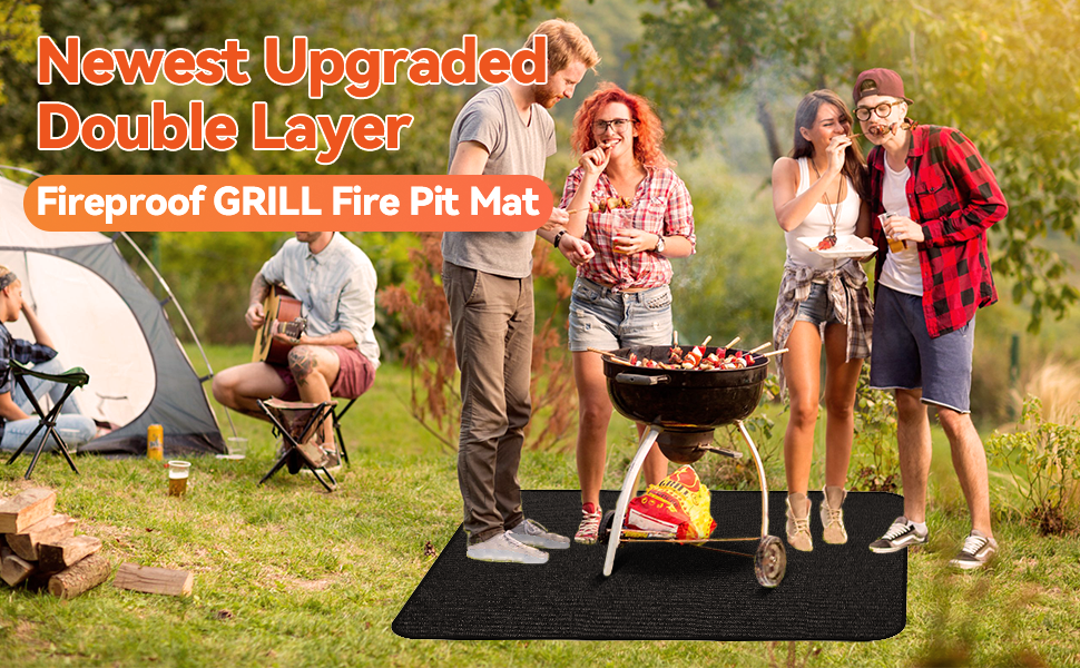 Large Under Grill Mat, 65×38 inches Grill Mats for Outdoor Grill