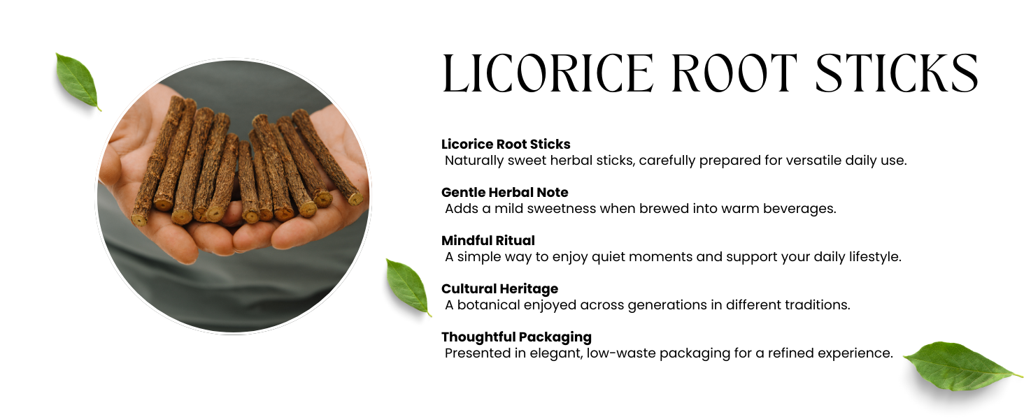 BIORR Licorice Root Sticks – Elegant Premium Packaging with Plant-Based Origin