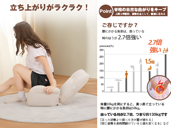 Amazon｜Hibeauty 14段階 座椅子 腰が痛くならない 座椅子