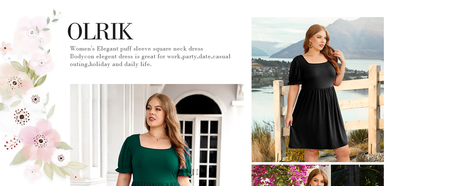 Elegent plus size dress for women