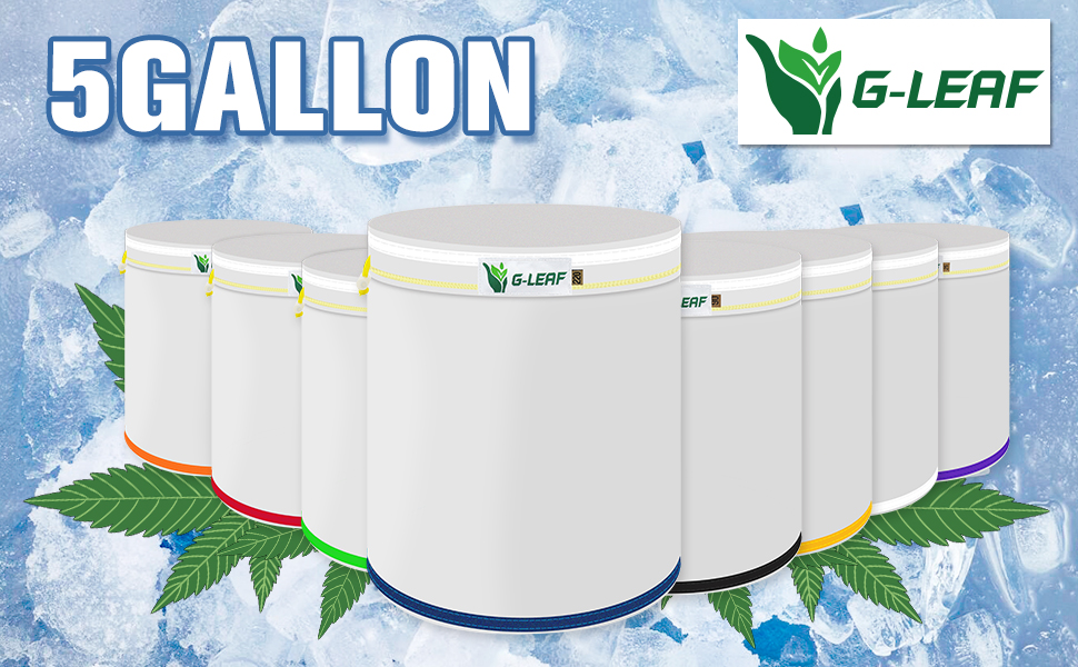 GLEAF Bubble Bags All Mesh,5 Gallon 8 Bag Herbal Ice Bubble Hash Bag