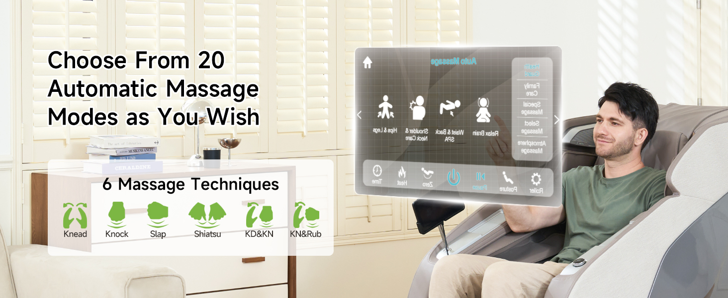 massage chair auto body scan