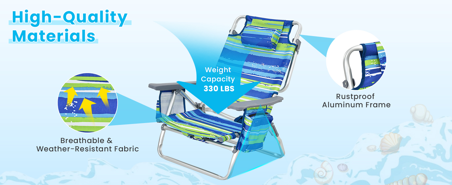 foldable backpack beach chair