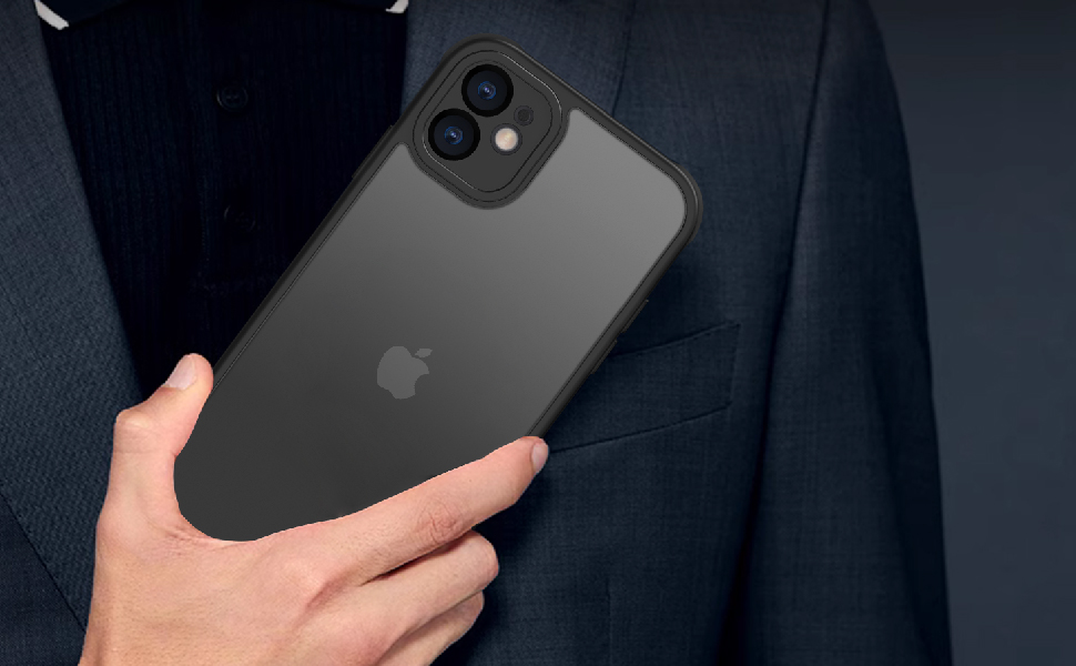 Capa para iPhone 11 Capa traseira fosca translúcida para celular