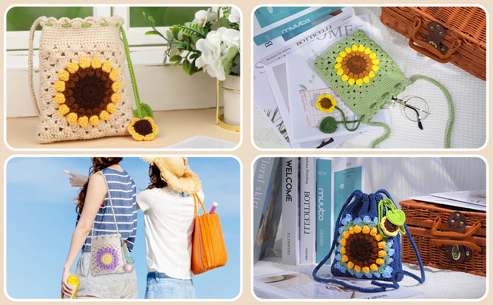 Crochet Kit for Beginners Small Purse Bag