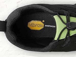 Vibram V-Run Retro ブラック/グリーン 39 V-Run Retro Men's Black / Green / Black | Man | Vibram