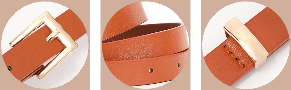 women skinny leather belt