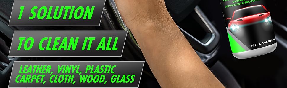 Total Car Interior Cleaner for Vehicle Detailing & Restoration All Purpose Solvent & Car Dashboard Cleaner Seats Upholstery Leather Shine Plastic Vinyl and More | Matte Finish (16 Fl Oz) 12 all purpose interior car cleaner