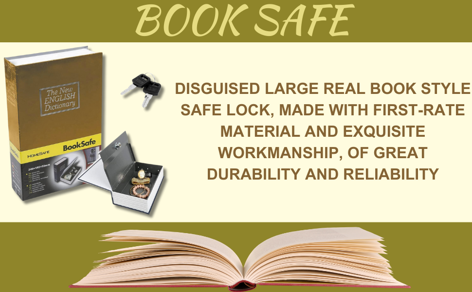 BOOK SAFE WITH LOCK & KEY