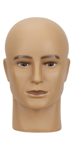 Male Bald Mannequin Head