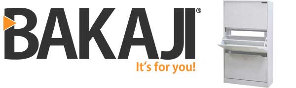 BAKAJI Schuhschrank aus MDF Holz mit 3 Türen Schuhaufbewahrung Klappgriffe versenkbar