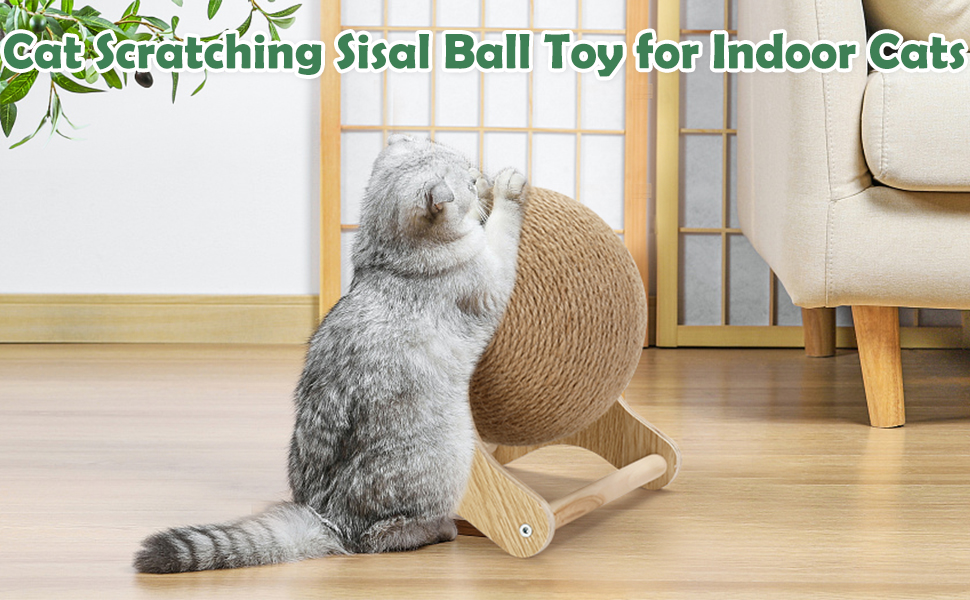 Cat Scratching Sisal Ball Toy for Indoor Cats