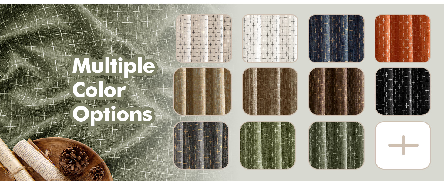 Geometric Decorative Light Blocking Curtains