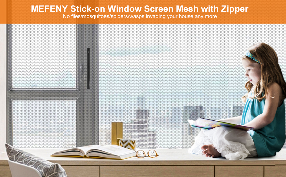 MEFENY Fly Screens for Windows Mosquito Nets to Keep Bugs out, 150cm