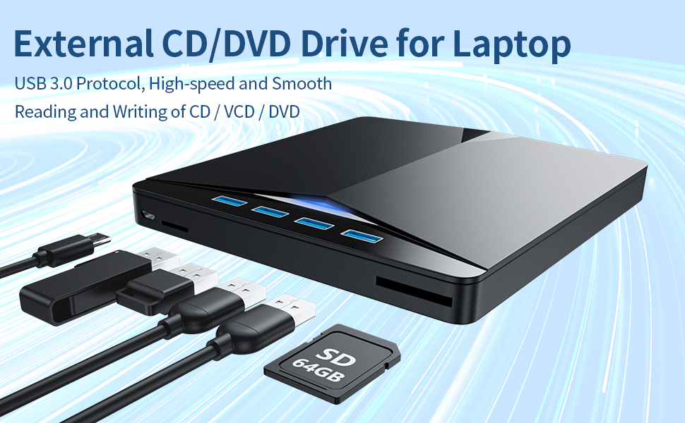 7-in-1External CD/DVD Drive
