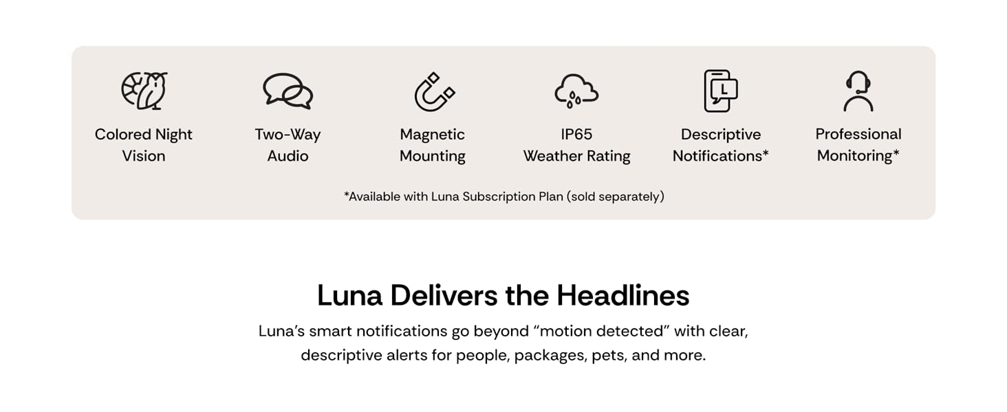 Magnetic Security Camera, Indoor/Outdoor Home, Plug-in WiFi, Color Night Vision, w/Spotlight