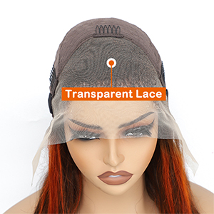 13x4 Ginger Orange Brown Lace Front Wigs Human Hair Pre plucked with Baby Hair