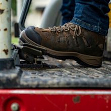 photo of a shoe on tractor