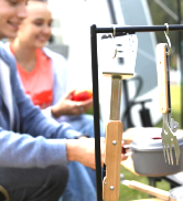 KingCamp 4 in 1 BBQ Grilling Tools Set Barbecue Tong with Turner/Spatula Fork and Bottle Opener 